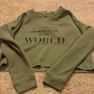Rue 21 green cropped hoodie